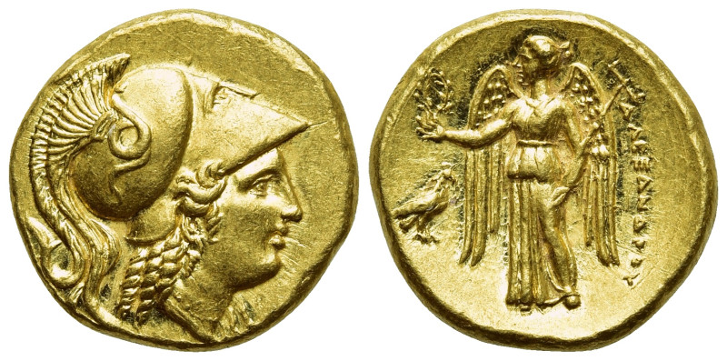 KINGS OF MACEDON. Alexander III 'the Great' (336-323 BC). GOLD Stater. Salamis. ...