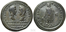 MOESIA INFERIOR. Marcianopolis. Macrinus, with Diadumenian (217-218). Ae Pentassarion. Pontianus, legatus consularis