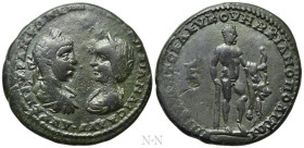 MOESIA INFERIOR. Marcianopolis. Elagabalus, with Julia Maesa (218-222). Ae Pentassarion. Julius Antonius Seleucus, legatus Augusti pro praetore