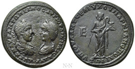 MOESIA INFERIOR. Marcianopolis. Elagabalus, with Julia Maesa (218-222). Ae Pentassarion. Julius Antonius Seleucus, legatus Augusti pro praetore