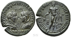 MOESIA INFERIOR. Marcianopolis. Philip I 'the Arab', with Otacilia Severa (244-249). Ae Pentassarion. Gaius Ulpius Pacatus Prastina Messalinus, legatu...