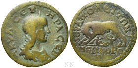PHRYGIA. Hierapolis. Aquilia Severa (Augusta, 220-221 & 221-222). Ae