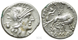 S. POMPEIUS FAUSTULUS. Denarius (137 BC). Rome