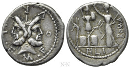 M. FURIUS L.F. PHILUS. Denarius (120 BC). Rome