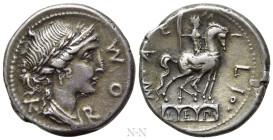 MN. AEMILIUS LEPIDUS. Denarius (114-113 BC). Rome