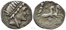 MAN. AQUILIUS. Denarius (109-108 BC). Rome