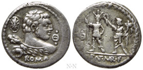 P. LENTULUS MARCELLINUS. Denarius (100 BC). Rome