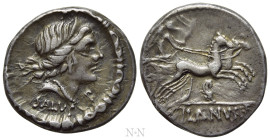 D. SILANUS L.F. Denarius (91 BC). Rome