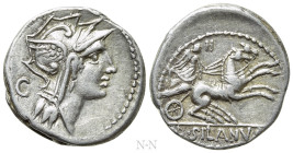 D. SILANUS L.F. Denarius (91 BC). Rome