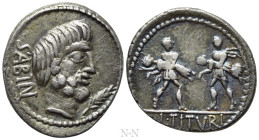 L. TITURIUS L.F. SABINUS. Denarius (89 BC). Rome