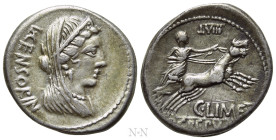 P. CREPUSIUS, C. LIMETANUS L. CENSORINUS. Denarius (82 BC). Rome