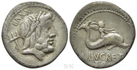 L. LUCRETIUS TRIO. Denarius (74 BC). Rome