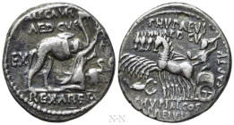 M. AEMILIUS SCAURUS and P. PLAUTIUS HYPSAEUS. Denarius (58 BC). Rome