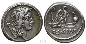 Q. CASSIUS LONGINUS. Denarius (55 BC). Rome