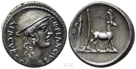 CN. PLANCIUS. Denarius (55 BC). Rome