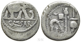 JULIUS CAESAR. Denarius (49 BC). Military mint traveling with Caesar