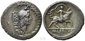 L. VALERIUS ACISCULUS. Denarius (45 BC). Rome