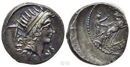 L. VALERIUS ACISCULUS. Denarius (45 BC). Rome