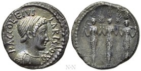 P. ACCOLEIUS LARISCOLUS. Denarius (41 BC). Rome
