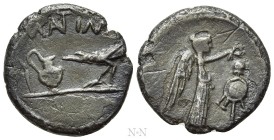 MARK ANTONY. Quinarius (43 BC). Military mint traveling with Antony and Lepidus in Transalpine Gaul