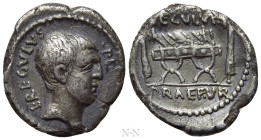 L. LIVINEIUS REGULUS. Denarius (42 BC). Rome