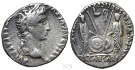 AUGUSTUS (27 BC-14 AD). Denarius. Lugdunum