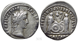 AUGUSTUS (27 BC-14 AD). Denarius. Lugdunum