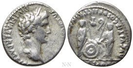 AUGUSTUS (27 BC-14 AD). Denarius. Lugdunum