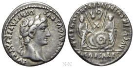 AUGUSTUS (27 BC-14 AD). Denarius. Lugdunum