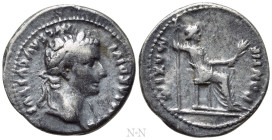TIBERIUS (14-37). Denarius. "Tribute Penny" type. Lugdunum