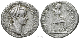 TIBERIUS (14-37). Denarius. "Tribute Penny" type. Lugdunum