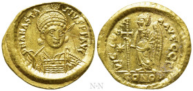 ANASTASIUS I (491-518). GOLD Solidus. Constantinople