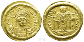 JUSTINIAN I (527-565). GOLD Solidus. Constantinople