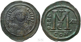 JUSTINIAN I (527-565). Follis. Constantinople. Dated RY 12 (538/9)