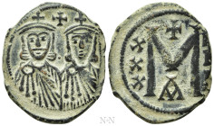 NICEPHORUS I with STAURACIUS (802-811). Follis. Constantinople