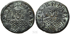 MICHAEL III 'THE DRUNKARD', with BASIL I (842-867). Follis. Constantinople