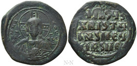 ANONYMOUS FOLLES. Class A2. Attributed to Basil II & Constantine VIII (976-1025). Follis. Constantinople