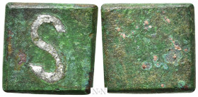 COMMERCIAL WEIGHT (Circa 4th-6th century). Square Ae 6 Grammata