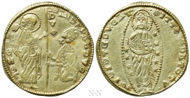 CRUSADERS. Chios. Maona Society (Circa 1347-1385). Pale GOLD Ducat. Imitating Venice issue of Andrea Dandulo