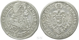 HOLY ROMAN EMPIRE. Leopold I (1657-1705). 15 Kreuzer (1696). Vienna