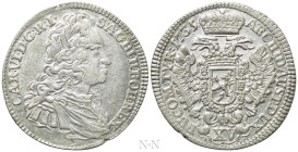 HOLY ROMAN EMPIRE. Karl VI (1711-1740). 15 Kreuzer (1735). Prague