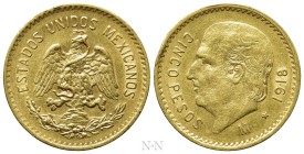 MEXICO. GOLD 5 Pesos (1918-M). Mexico City