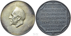 GERMANY. Silver Medal (1925). By H. Hahn. For Richard Willstätter on the occasion of his retirement from his professorship