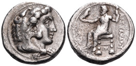 KINGS OF MACEDON. Alexander III 'the Great', 336-323 BC. Tetradrachm (Silver, 27 mm, 16.87 g, 10 h), Myriandros, struck under Menes or Philotas, circa...
