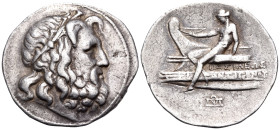 KINGS OF MACEDON. Time of Antigonos II Gonatas to Demetrios II Aetolicos, 246-229 BC. Tetradrachm (Silver, 33 mm, 16.89 g, 12 h), Amphipolis. Head of ...