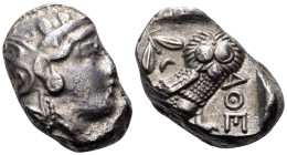 ATTICA. Athens. Circa 393-294 BC. Tetradrachm (Silver, 26 mm, 17.07 g, 9 h). Head of Athena with profile eye to right, wearing crested Attic helmet ad...