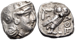 ATTICA. Athens. Circa 393-294 BC. Tetradrachm (Silver, 24 mm, 16.95 g, 7 h). Head of Athena with profile eye to right, wearing crested Attic helmet ad...