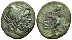 ARGOLIS. Epidauros. Circa 225-200 BC. Tetrachalkon (Bronze, 19.5 mm, 4.02 g, 11 h). Laureate head of Asklepios to right. Rev. Epione walking to left, ...