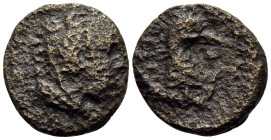 ARKADIA. Stymphalos. Circa 370-350 BC. (Bronze, 14 mm, 2.02 g, 9 h). Head of Herakles to right, wearing lion's skin headdress. Rev. Σ-Τ Head and neck ...