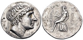 SELEUKID KINGS. Antiochos I Soter, 281-261 BC. Tetradrachm (Silver, 30 mm, 16.58 g, 1 h), Seleukia on the Tigris. Diademed head of Antiochos I to righ...